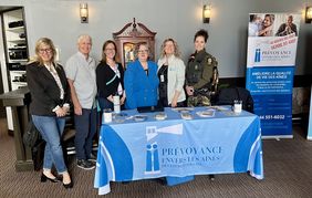 (de gauche à droite) Marie-Josée Boulianne, commissaire aux plaintes et à la qualité des services au CISSS des Laurentides; Marc L’Heureux, maire de Brébeuf et préfet de la MRC des Laurentides; Kimberly Meyer, mairesse de Lac-Tremblant-Nord; Carol