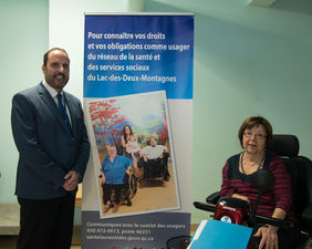 M. Patrick Brassard, directeur adjoint soutien à domicile Sud au CISSS des Laurentides et Mme Francine Leroux, présidente du comité des usagers du Lac-des-Deux-Montagnes