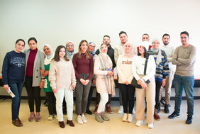 Première journée de formation au Cégep Lionel-Groulx pour les 19 infirmières et infirmiers diplômés hors Québec (il manque 2 étudiants qui arriveront ce samedi). Crédit photo : Collège Lionel-Groulx