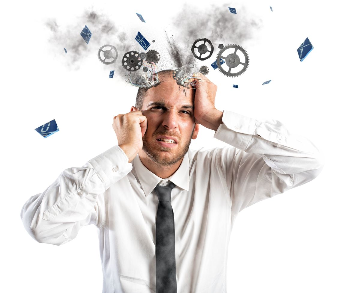 Photo d'un homme stressé