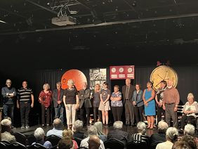Les comédiens de la troupe de théâtre La Belle Gang lors de la représentation à Saint-Jérôme le 25 mai dernier.