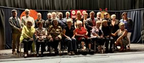 Les comédiens de la troupe de théâtre La Belle Gang à la Polyvalente de Lachute le 10 juin dernier.